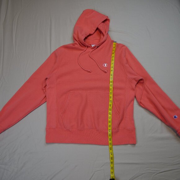 Champion Reverse Weave Salmon Hoodie Sweatshirt - Picture 3 of 5